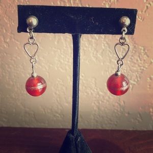 Dangle heart earrings